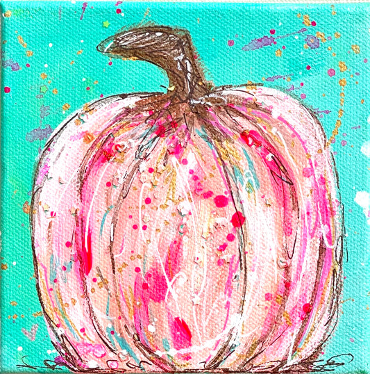 Pink & Gold Pumpkin