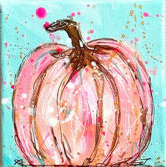 Coral Splatter Pumpkin