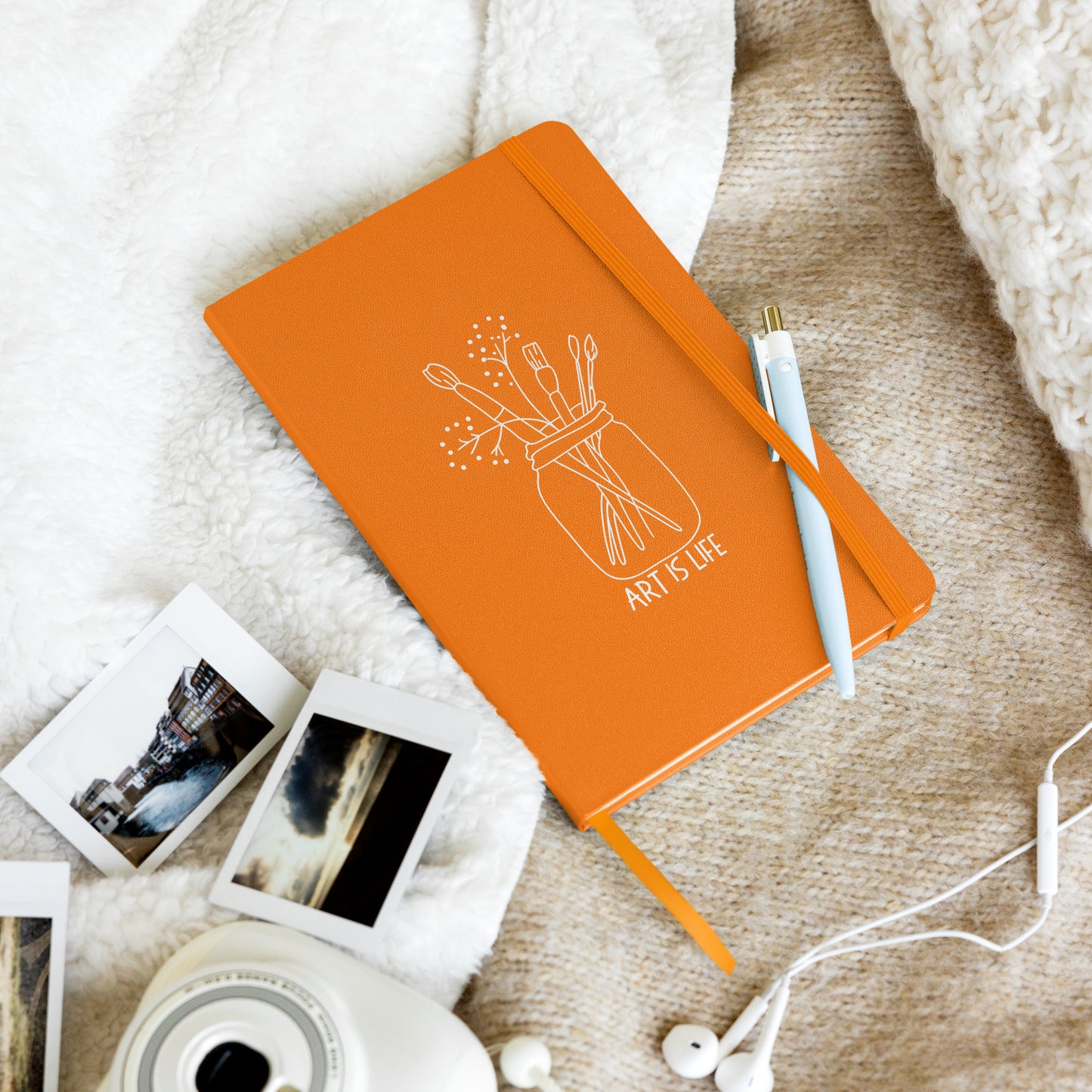 Art is Life hardcover bound notebook perfect for your creative musings.